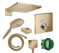 hansgrohe Raindance Ensemble de douche encastré avec mitigeur thermostatique, 01800180+Set2,