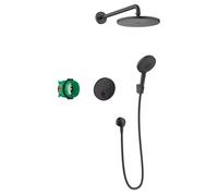 Pack encastré avec mitigeur thermostatique Raindance Ecostat S Noir mat