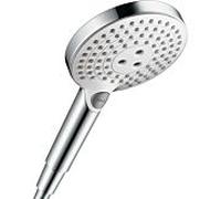 Hansgrohe Pommeau de douche Raindance Select S 120 – tête Ø125 mm, 3 jets, blanc chrome