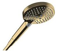 hansgrohe Raindance Select Douchette à main S 120 EcoSmart 26516990 pomme de douche Ø 125 mm, 3 jets, 5,7 l/min, aspect or poli