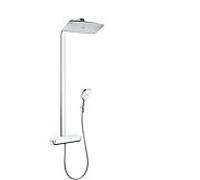 Hansgrohe Colonne de douche Raindance Select E 360 27112400 - thermostat, bras 380 mm blanc/chromé