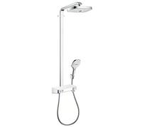 hansgrohe Raindance Select E - Système de douche Showerpipe 300 2jet avec mitigeur thermostatique chrome / blanc