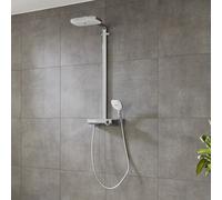 hansgrohe Raindance Select E 300 3jet Showerpipe 27127400 blanc/chromé, avec ShowerTablet