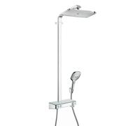 hansgrohe Raindance Select Showerpipe 27288000 E360, chromé , avec bras de douche 380 mm et tablette