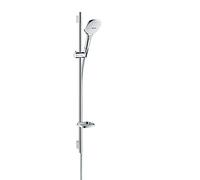 Hansgrohe Raindance Select E - Set de douche 120, 3 jets, EcoSmart 9 l/min, blanc/chrome 26623400