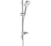 Hansgrohe Ensemble de douche Raindance Select E120 - 3 jets, barre 65cm, chrome/blanc
