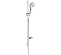 Hansgrohe Raindance Select E set de douche 120 3jet EcoSmart avec barre de douche 90 cm et porte-savon, 26623, Coloris: chrome - 26623000