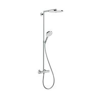 hansgrohe Raindance Select S - Système de douche Showerpipe 300 2jet avec mitigeur thermostatique chrome / blanc