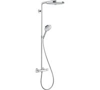 hansgrohe Raindance Select Showerpipe 27133000 S 300 2jet, chromé , avec bras de douche 46 cm, pivotante