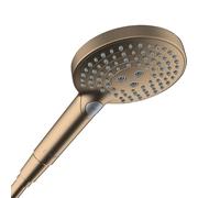 hansgrohe Raindance Select S Pommeau de douche, douchette à 3 types de jet (PowderRain inclus), rond, diamètre 120 mm, fonction anti-calcaire, bronze brossé