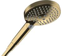 hansgrohe Raindance Select S - Pommeau de douche 5,7 l/min (EcoSmart+), Douchette à main avec 3 types de jet (PowderRain), Douchette ronde (120 mm), Bronze brossé, 26516140