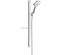 Hansgrohe Raindance Select S Unica Ensemble de douche - barre coulissante - douchette Raindance Select S 120 3 jets - porte-savon - 90cm - flexible de douche 160cm - blanc/chrome 27648400