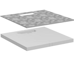 Hansgrohe RainDrain Board - Receveur de douche à carreler 1000 x 1000 mm avec set d'installation, Bac de douche compatible avec tous les sets de finition RainDrain Flex et RainDrain Original, 56256000