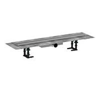 hansgrohe RainDrain Compact Komplettset Duschrinne 56164800 für flache Installation, 700 mm, Edelstahl gebürstet