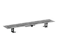 hansgrohe RainDrain Compact Komplettset Duschrinne 56170800 für flache Installation, 1000 mm, Edelstahl gebürstet