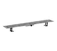 hansgrohe RainDrain Compact Komplettset Duschrinne 56172800 für flache Installation, 1200 mm, Edelstahl gebürstet