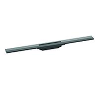Hansgrohe Caniveau de douche RainDrain Flex 56044340, recoupable, noir chromé brossé, 80 cm