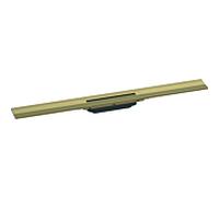 hansgrohe RainDrain Flex caniveau de douche 56051140 80cm, kit de finition, peut être raccourci, pour montage mural, bronze brossé