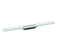 hansgrohe RainDrain Flex caniveau de douche 56051700 80cm, kit de finition, peut être raccourci, pour montage mural, blanc mat