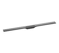 Hansgrohe Caniveau de douche RainDrain Flex 1200 mm 56054340 – raccourcissable, mural, noir brossé