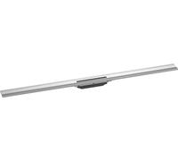 hansgrohe RainDrain Flex - Caniveau de douche linéaire 1200 mm, Siphon de sol à découper pour installation contre le mur, Acier inoxydable brossé, 56054800