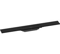 hansgrohe RainDrain Flex - Caniveau de douche linéaire 700 mm, Siphon de sol à découper pour installation contre le mur, Noir mat, 56050670