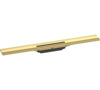 hansgrohe RainDrain Flex - Caniveau de douche linéaire 700 mm, Siphon de sol à découper pour installation contre le mur, Aspect doré poli, 56050990