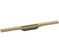 hansgrohe RainDrain Flex - Caniveau de douche linéaire 700 mm, Siphon de sol découpable pour montage libre, Bronze brossé, 56043140