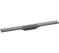 hansgrohe RainDrain Flex Set de finition Caniveau de douche 800mm courbé pour montage mural, 56051, Coloris: noir brossé - 56051340