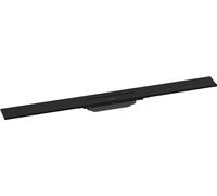 hansgrohe RainDrain Flex - Caniveau de douche linéaire 900 mm, Siphon de sol à découper pour installation contre le mur, Noir mat, 56052670