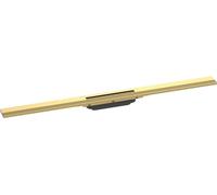 hansgrohe RainDrain Flex - Caniveau de douche linéaire 900 mm, Siphon de sol découpable pour montage libre, Aspect doré poli, 56045990