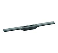 hansgrohe RainDrain Flex douche match0 56043340 70cm, set de finition, raccourcissable, chrome noir brossé