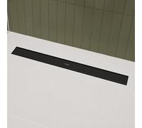 hansgrohe RainDrain Go kit complet caniveau de douche 600, écoulement à larrière, pour installation standard/plat, 56271670, Couleur: noir mat