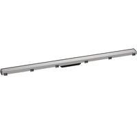 hansgrohe RainDrain Match - Caniveau de douche linéaire 1200 mm, Siphon de sol avec cadre réglable en hauteur, Acier inoxydable brossé, 56042800