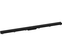 hansgrohe RainDrain Match - Caniveau de douche linéaire 1200 mm, Siphon de sol avec cadre réglable en hauteur, Noir mat, 56042670