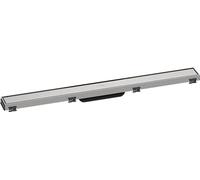hansgrohe RainDrain Match - Caniveau de douche linéaire 800 mm, Siphon de sol avec cadre réglable en hauteur, Acier inoxydable brossé, 56038800