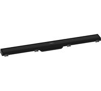 hansgrohe RainDrain Match - Caniveau de douche linéaire 800 mm, Siphon de sol avec cadre réglable en hauteur, Noir mat, 56038670