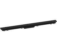 hansgrohe RainDrain Match Plus - Caniveau de douche linéaire 900 mm, Siphon de sol avec cadre réglable en hauteur, Noir mat, 56216670