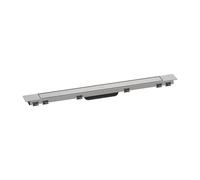 hansgrohe RainDrain Match Plus - Caniveau de douche linéaire 800 mm, Siphon de sol avec cadre réglable en hauteur, Acier inoxydable brossé, 56215800