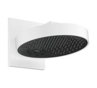 hansgrohe Rainfinity Douche de tête 250 3 jet EcoSmart avec raccord mural, blanc mat, 26233700
