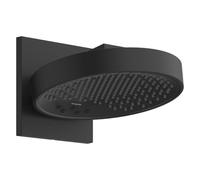 hansgrohe Rainfinity - Douche de tête max. 8 l/min (EcoSmart), Douche pluie (250 mm), avec bras de douche, Pommeau de douche avec 3 types de jet pour montage au mur, Noir mat, 26233670