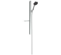 Hansgrohe Rainfinity ensemble barre de douche coulissante avec douchette 3 jets 130 mm avec porte-savon 90 cm et flexible de douche 160 cm chrome 27671000
