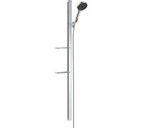 hansgrohe Rainfinity Ensemble de douche 130 3 jet EcoSmart avec barre de douche 150 cm et porte-savon, chromé, 27674000