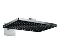 Hansgrohe Rainmaker select 460 2jet pomme de douche murale noir verre chrome 24005600