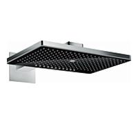 hansgrohe Rainmaker Select 460 douche de tête 24007600 noir / chrome, 3jet, montage mural, bras de douche 460mm