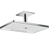 Hansgrohe Rainmaker Select douche à effet de pluie 46.6x30 cm rectangulaire chrome-blanc 24016400
