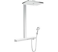 hansgrohe Rainmaker Select Showerpipe 460 3jet avec thermostat, apparent, 4 consommateurs, blanc/ chrome, 27106400
