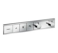 Hansgrohe RainSelect élément de finition pour mitigeur thermostatique encastré de douche pour 3 fonctions 52.7x90cm chrome 15381000