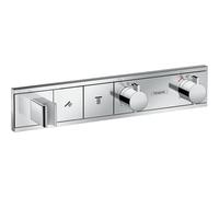 Hansgrohe RainSelect Ensemble de finition pour mitigeur thermostatique encastré de douche pour 2 fonctions avec support de douchette 45.6x90cm chrome 15355000