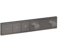 Hansgrohe Thermostat RainSelect 15380340 – 2 consommateurs, dissimulé – noir brossé